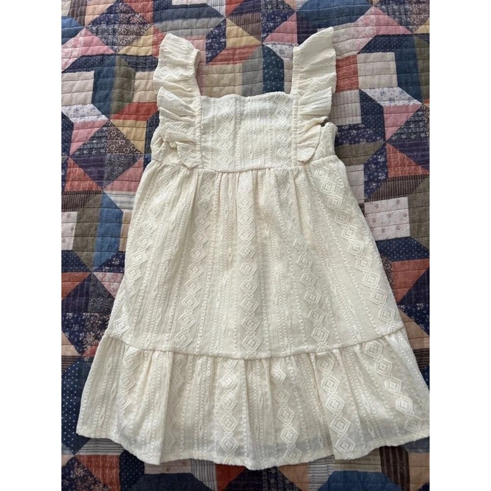 Carter’s Girls Cream Geometric Print Dress Size 5 NWT